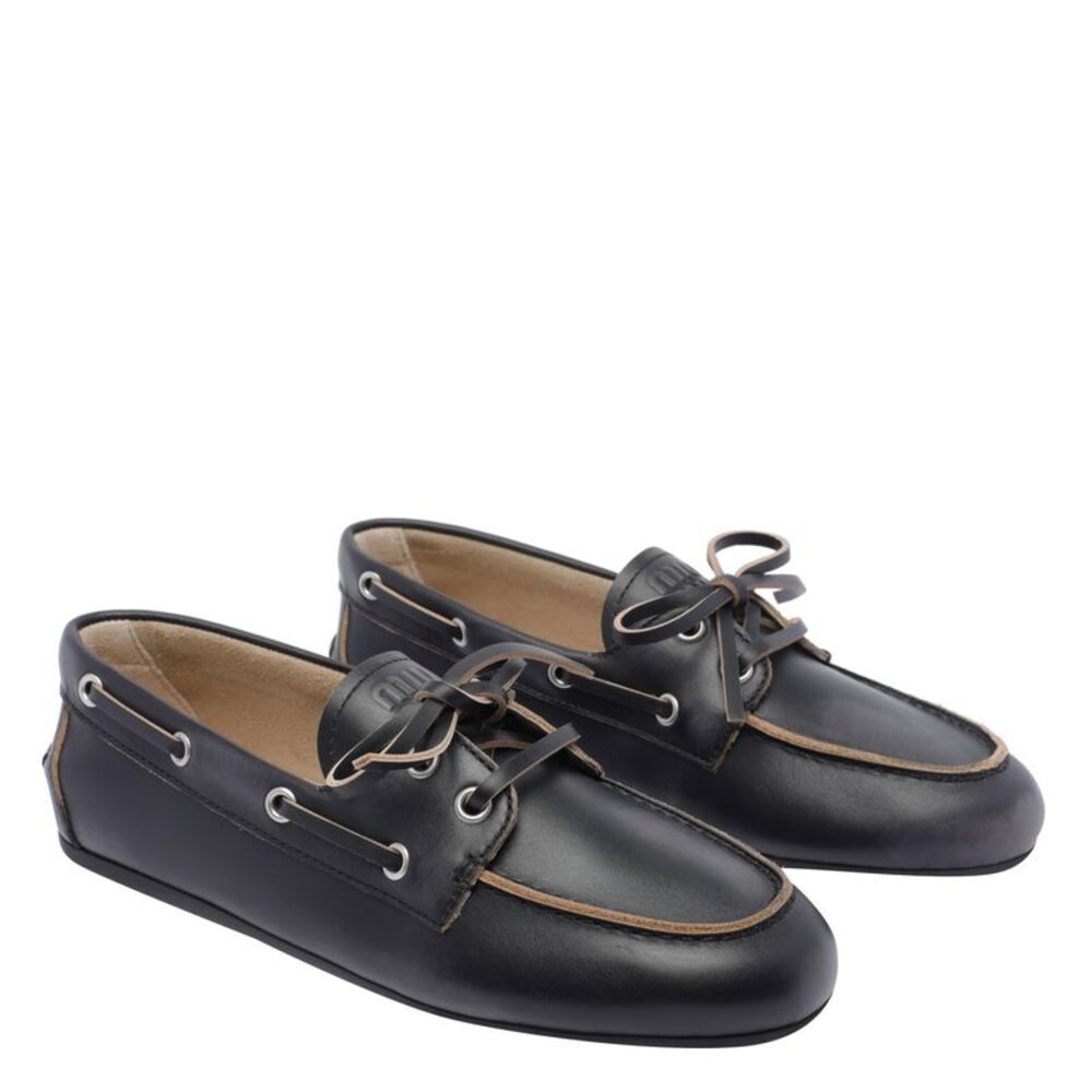 Miu Miu Women Miu Miu Boat Loafers - Picture 2 of 4